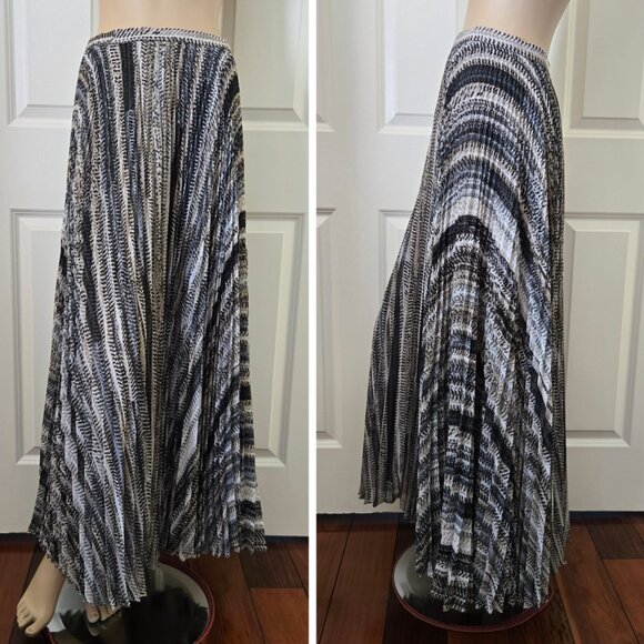 Laudry By Shelli Segal Pleated Maxi Skirt SZ 4 - Picture 1 of 9